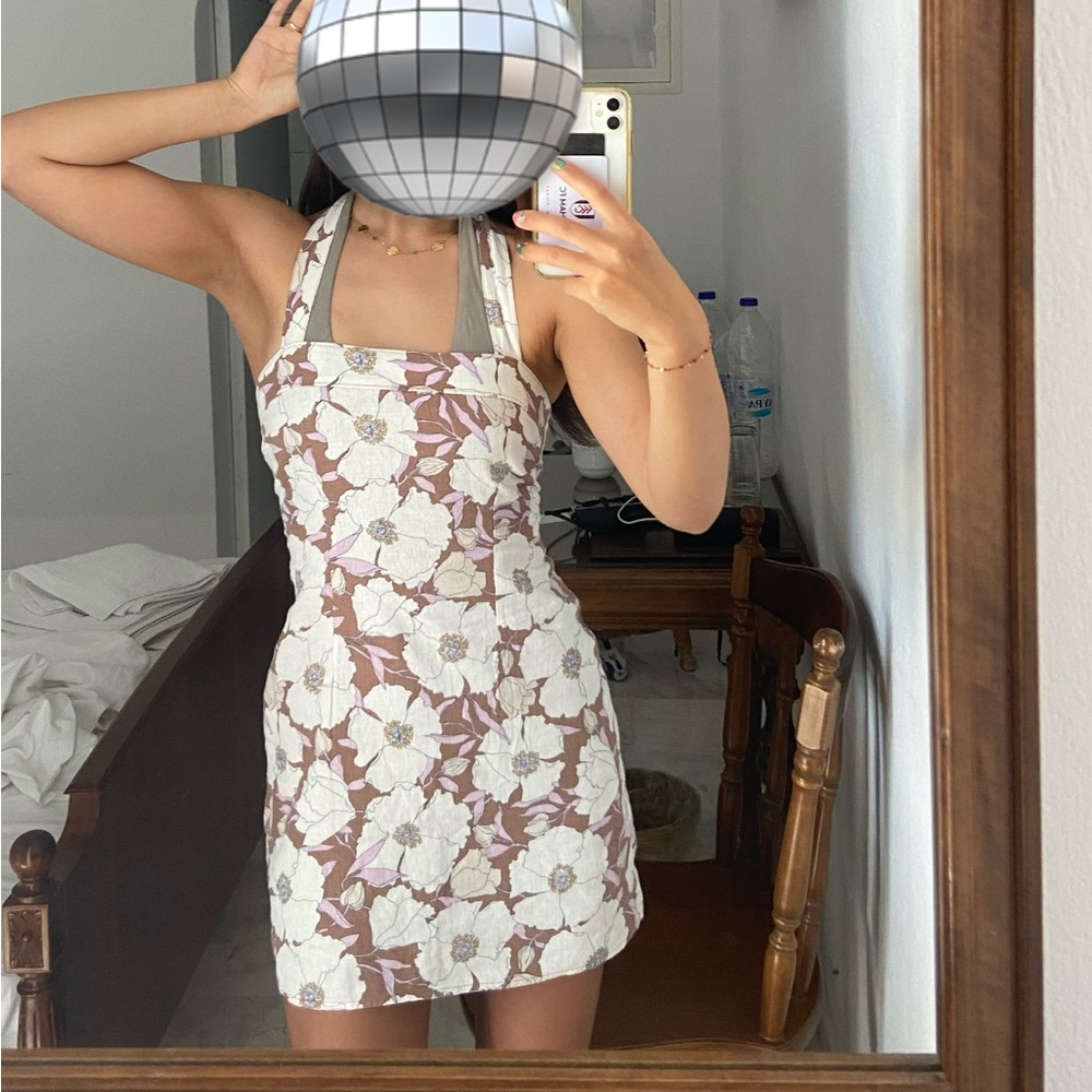 Abercrombie & Fitch Floral Linen Dress